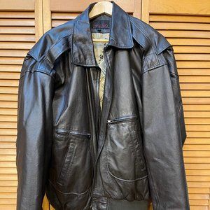 2XL Leather Bomber Jacket